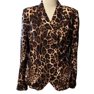 Express brand animal print fully lined blazer, new